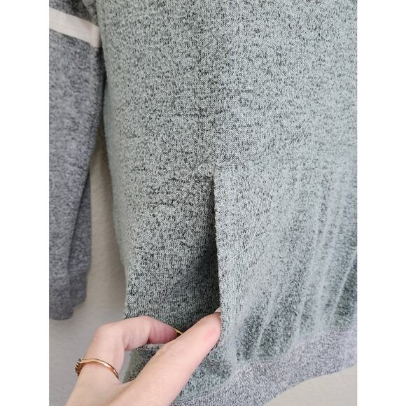 Inspired Hearts Green Gray Cowl Neck Pull Over Sweater Large Lightweight Soft - Picture 2 of 6